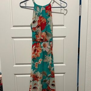 BCX Dress - Teal floral